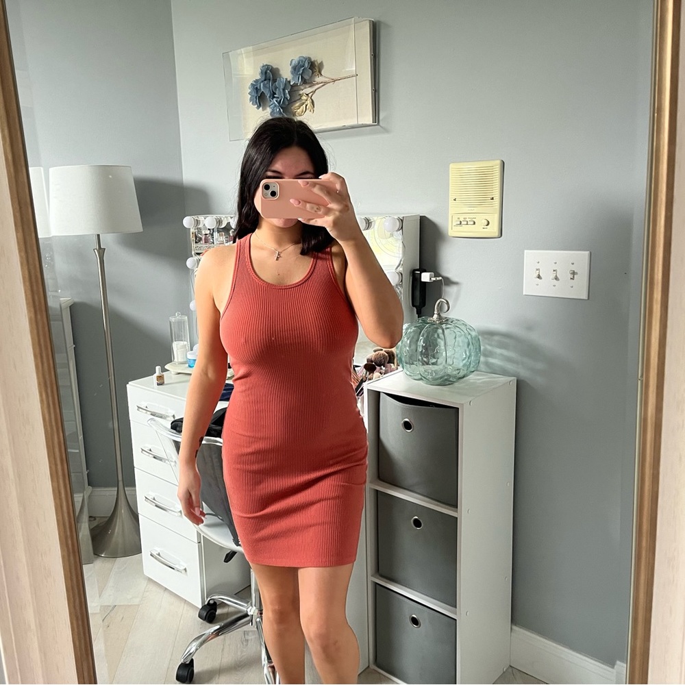 Ribbed Bodycon Halter Dress